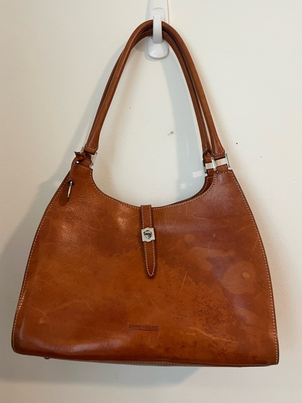 Vintage Dooney & Bourke Brown Leather Shoulder Bag - Picture 3 of 11